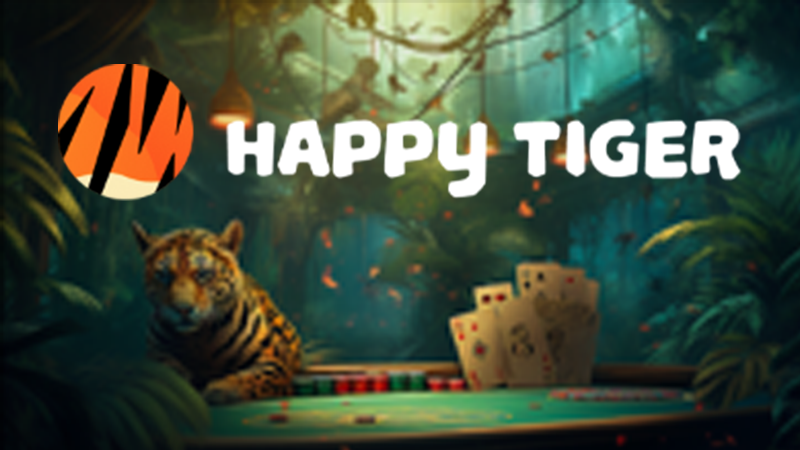Promotional image for Happy Tiger displaying their logo and branding